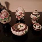 Set cloisonne jaren '60., Antiek en Kunst, Antiek | Emaille, Ophalen of Verzenden
