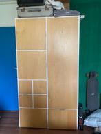 Kledingkast Ikea Wit met Grenen deurtjes, 100 tot 150 cm, Grenenhout, Gebruikt, Vintage