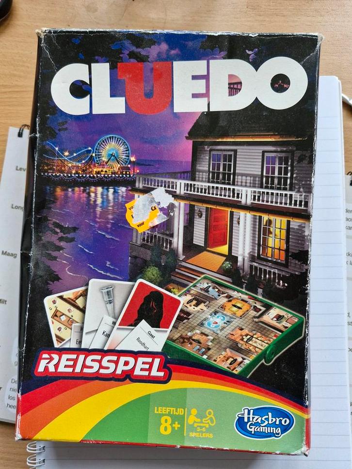Cluedo Reisspel - Hasbro Gaming, Hobby en Vrije tijd, Gezelschapsspellen | Bordspellen, Gebruikt, Een of twee spelers, Drie of vier spelers