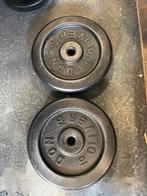 2 x 10 kg les mills don oliver bodypump halter schijven, Sport en Fitness, Fitnessmaterialen, Halterschijven, Gebruikt, 2 x 10 kg