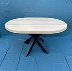 Ovale eiken tafel 150x105x6.5cm met matrixpoot LEEGVERKOOP!!, Nieuw, 100 tot 150 cm, 100 tot 150 cm, Eikenhout