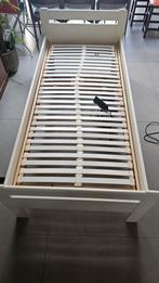 1 pers Massief houten bed met elektrische lattenbodem 90x200, Huis en Inrichting, Ophalen, Verstelbaar, 90 cm, Eenpersoons