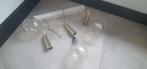 Vintage plafondlamp glazen bollen 60s 70s, Huis en Inrichting, Lampen | Spots, Gebruikt, Ophalen of Verzenden