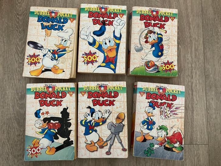 Donald Duck dubbelpockets en dubbelpockets Extra, Boeken, Stripboeken, Gelezen, Meerdere stripboeken, Ophalen of Verzenden