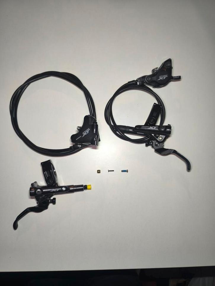 Shimano Deore XT set Post mount voor Flat mount achter, Fietsen en Brommers, Fietsonderdelen, Gebruikt, Mountainbike, Overige typen