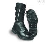 Stoere zwarte boots met gespen maat 11 UK (45/46 EU), Kleding | Heren, Zwart, Boots, Ophalen of Verzenden, Gedragen