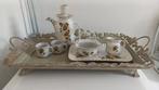 Oekraïns servies porselein + dienblad metaal vintage, Ophalen of Verzenden
