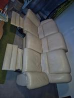 Chateau Deux leren bank, crème, Ophalen, Gebruikt, 100 tot 125 cm, Driepersoons