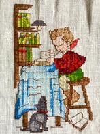 Borduurwerk, zijde, Hummel, lezen, vintage, Ophalen, Gebruikt, Handborduren, Overige typen