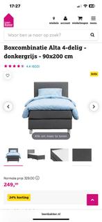 In zeer goede staat boxspring 90/200, 90 cm, Eenpersoons, Ophalen of Verzenden, Zo goed als nieuw
