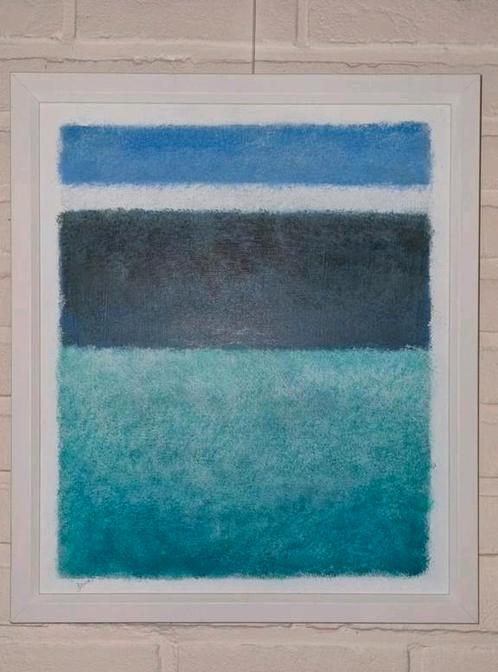 Geabstraheerd zeegezicht, Antiek en Kunst, Kunst | Schilderijen | Abstract, Ophalen of Verzenden