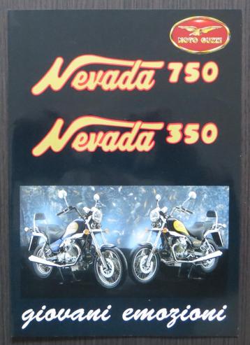 Folder Moto Guzzi Nevada 750 + 350 - 1994 (Engels) beschikbaar voor biedingen
