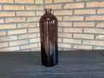 Bruine glazen vaas, Minder dan 50 cm, Glas, Ophalen, Overige kleuren