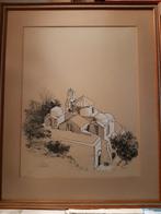 Poster Grieks in houten lijst (Z193-14), Huis en Inrichting, Woonaccessoires | Lijsten, Ophalen, Gebruikt, 50 tot 75 cm, 75 tot 100 cm