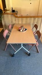 Verrijdbare tafel 80x 160, Ophalen, Zo goed als nieuw, Rechthoekig, 50 tot 100 cm