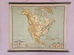 Vintage Schoolkaart Noord-Amerika - R. Bos, Ophalen, Aardrijkskunde