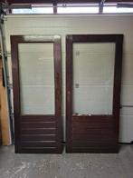 Buitendeur hout (merbau) 2 stuks, Doe-het-zelf en Verbouw, Deuren en Horren, Ophalen, 80 tot 100 cm, 200 tot 215 cm, Hout