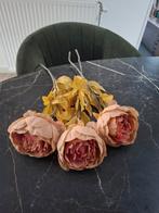 3 Oud Roze Kunst Pioenrozen - 48cm, Ophalen of Verzenden, Nieuw, Binnen