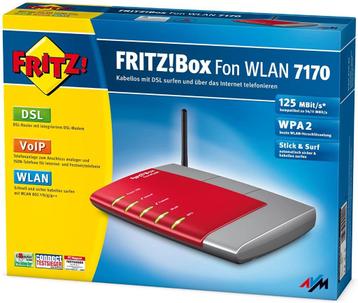 AVM Fritz!box 7170 Annex A (Int'l Interface) - Nieuw in doos beschikbaar voor biedingen