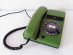 Vintage groene telefoon met draaischijf, Telecommunicatie, Vaste telefoons | Niet Draadloos, Met draaischijf, Ophalen of Verzenden