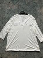 Wit shirt met V hals en 3/4 mouw Bianca mt 46, Bianca, Wit, Maat 46/48 (XL) of groter, Ophalen of Verzenden