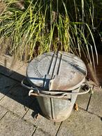Oude zinken vuilnisemmer DRIEBERGEN-RIJSENBURG, Huis en Inrichting, Ophalen, Gebruikt, 40 liter of meer, Metaal