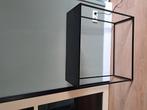 Sidetable zwart metaal met zwart blad, Huis en Inrichting, Tafels | Sidetables, Ophalen, Zo goed als nieuw, 25 tot 50 cm, Rechthoekig