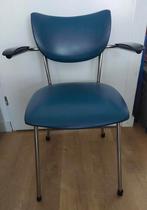 Gispen De Wit Design Retro Stoel, Huis en Inrichting, Stoelen, Ophalen, Gebruikt, Blauw, Eén