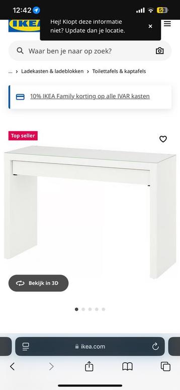 MALM TOILETTAFEL NU WEG