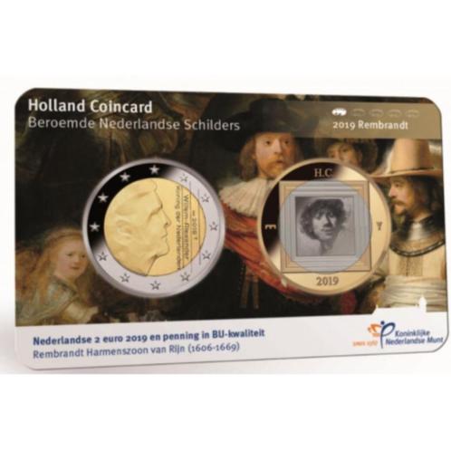 2 Euro Nederland 2019 - Holland Coin Fair Coincard Rembrandt, Postzegels en Munten, Munten | Europa | Euromunten, Losse munt, 2 euro