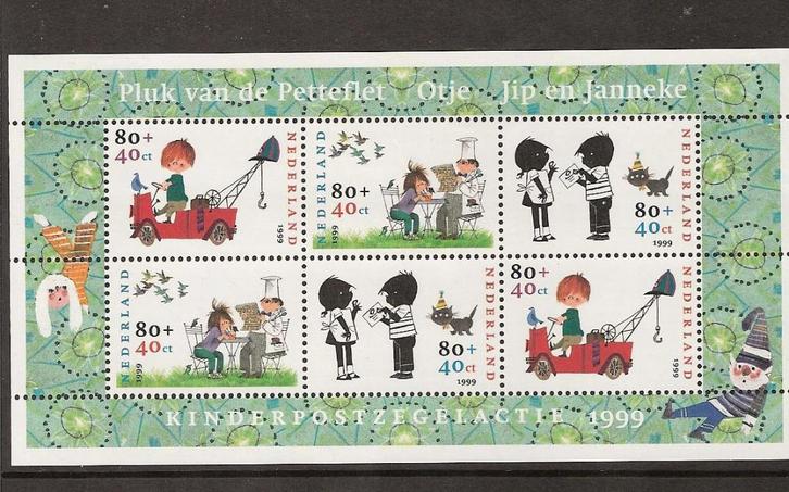 NVPH 1855 PF Kinderzegels 1999 Blokken 1965/2000 voor 10% CW, Postzegels en Munten, Postzegels | Nederland, Postfris, Na 1940
