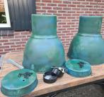 1x Stoere Industriele hanglamp ikea hectar groen blauw, Huis en Inrichting, Ophalen, Zo goed als nieuw, Metaal, Minder dan 50 cm