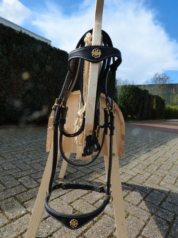 Lusitania sidepull Barok full zwart Marjoman, Dieren en Toebehoren, Paarden en Pony's | Hoofdstellen en Tuigage, Nieuw, Overige soorten