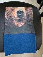 Sjaal met berenprint en blauwe fleece, Ophalen, Gebruikt, Sjaal