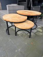 Bijzettafels, Minder dan 55 cm, Gebruikt, Rond, Robust