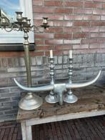 Rvs kandelaars en gewei, Ophalen of Verzenden, Overige materialen