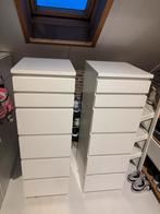2 Ikea Malm ladekasten met 6 lades, Ophalen, Minder dan 50 cm, Gebruikt, 5 laden of meer