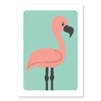 Poster Flamingo A4 mint kinderkamer babykamer roze vogel, Nieuw, Dier of Natuur, A4 of kleiner, Rechthoekig Staand