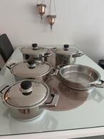 9-delige RVS Pannenset 18/10, Huis en Inrichting, Ophalen, Inductieplaat, Nieuw, Pannenset