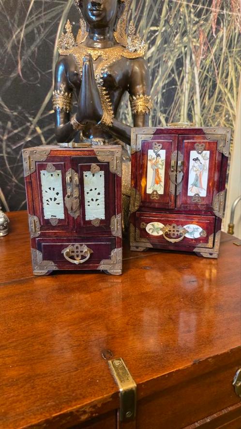 2 Chinese sieraden kastjes, Antiek en Kunst, Kunst | Overige Kunst, Ophalen of Verzenden