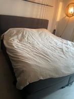 IKEA Boxspring Bed + Emma Topper, Gebruikt, Bruin, Tweepersoons, Ophalen of Verzenden