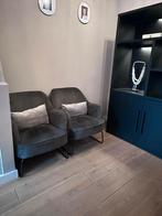 Fauteuil Oakland Velvet Grijs, Huis en Inrichting, Fauteuils, Ophalen, Minder dan 75 cm, Zo goed als nieuw, 50 tot 75 cm