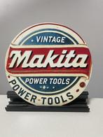 Makita Power Tools vintage rond metalen reclamebord, Www.pand50.nl, Reclamebord, Gebruikt, Ophalen of Verzenden