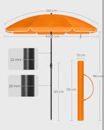 Oranje parasol 2 meter nieuw, Nieuw, Ophalen of Verzenden