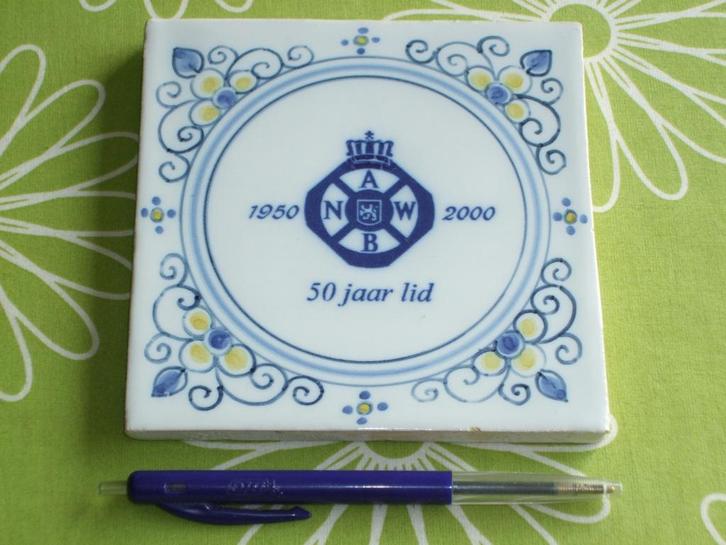 ANWB tegel 50 jaar lid 1950 - 2000, Verzamelen, Overige Verzamelen, Gebruikt, Ophalen of Verzenden