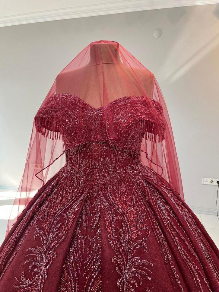 Prachtige Henna/Verlovingsjurk - Kina Elbisesi, Kleding | Dames, Badmode en Zwemkleding, Zo goed als nieuw, Overige typen, Rood