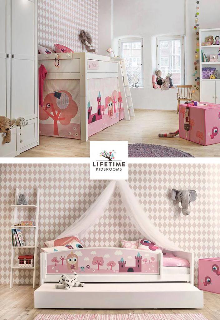 Lifetime bedbank whitewash, Huis en Inrichting, Slaapkamer | Bedden, Gebruikt, Eenpersoons, 90 cm, 200 cm, Hout, Crème, Ophalen