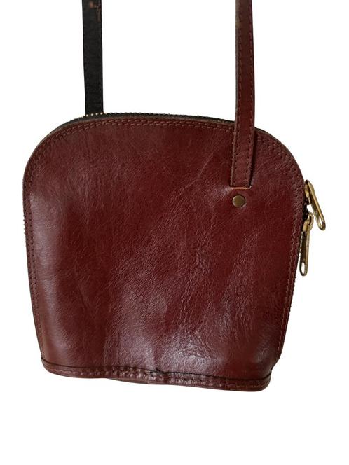 Vintage schoudertas, Sieraden, Tassen en Uiterlijk, Tassen | Schoudertassen, Zo goed als nieuw, Bruin, Ophalen of Verzenden