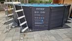 Zwembad met ombouw en A-merk warmtepomp, robotzuiger., Gebruikt, 300 cm of meer, Rechthoekig, Ophalen