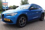 Alfa romeo STELVIO 2.0 T AWD B-TECH met panoramadak, Euro 6, 4 cilinders, Met garantie (alle), Blauw